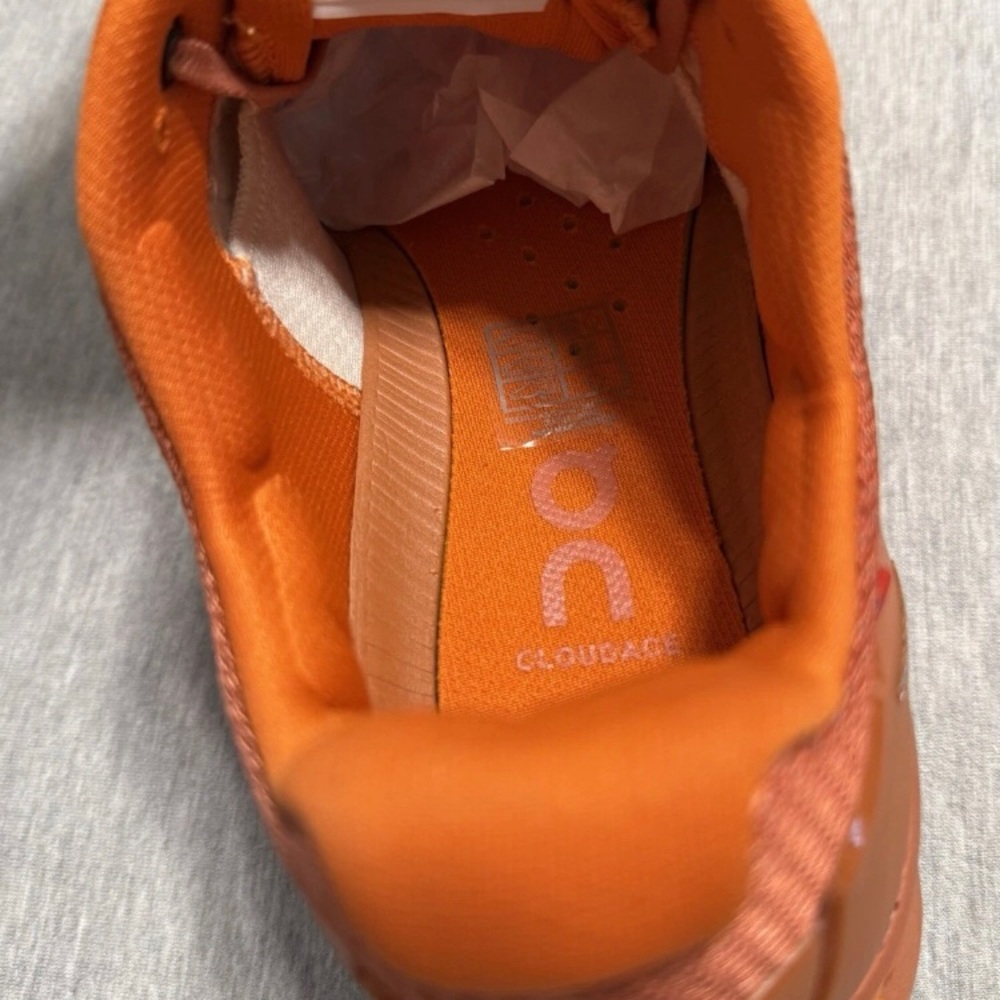 On Running Women’s Orange and Peach Athletic Shoes - Picture 8 of 9